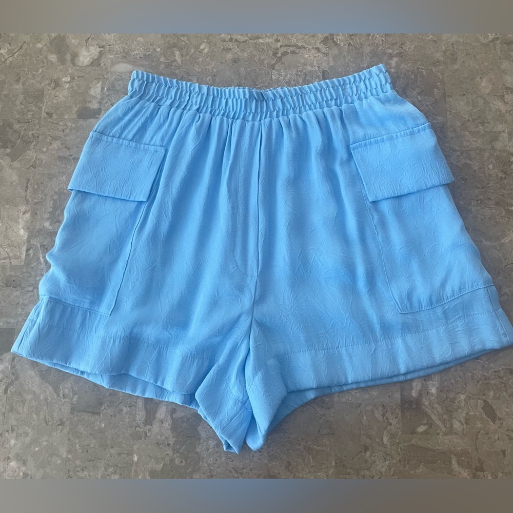 Zara Blue High Waist Shorts
